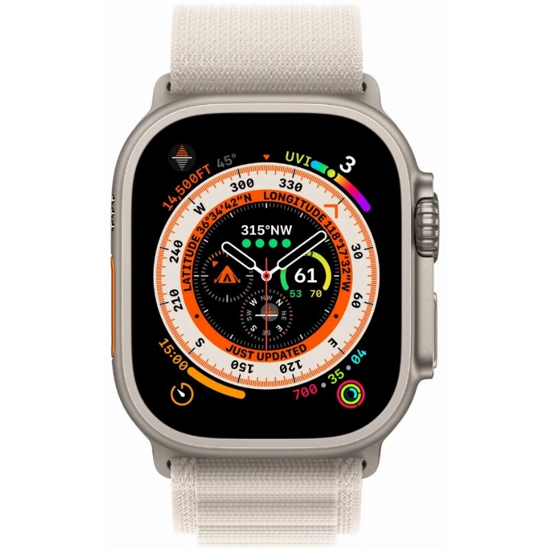 Умные часы Apple Watch Ultra, 49 мм, S, Starlight Alpine - фото №3