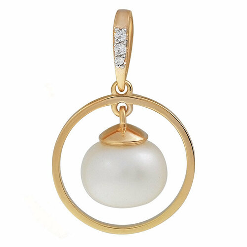 фото Подвеска золотая подкова, красное золото, 585 проба