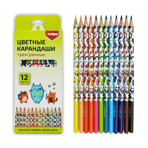 Карандаши 12 цв. INTELLIGENT CX-30650 