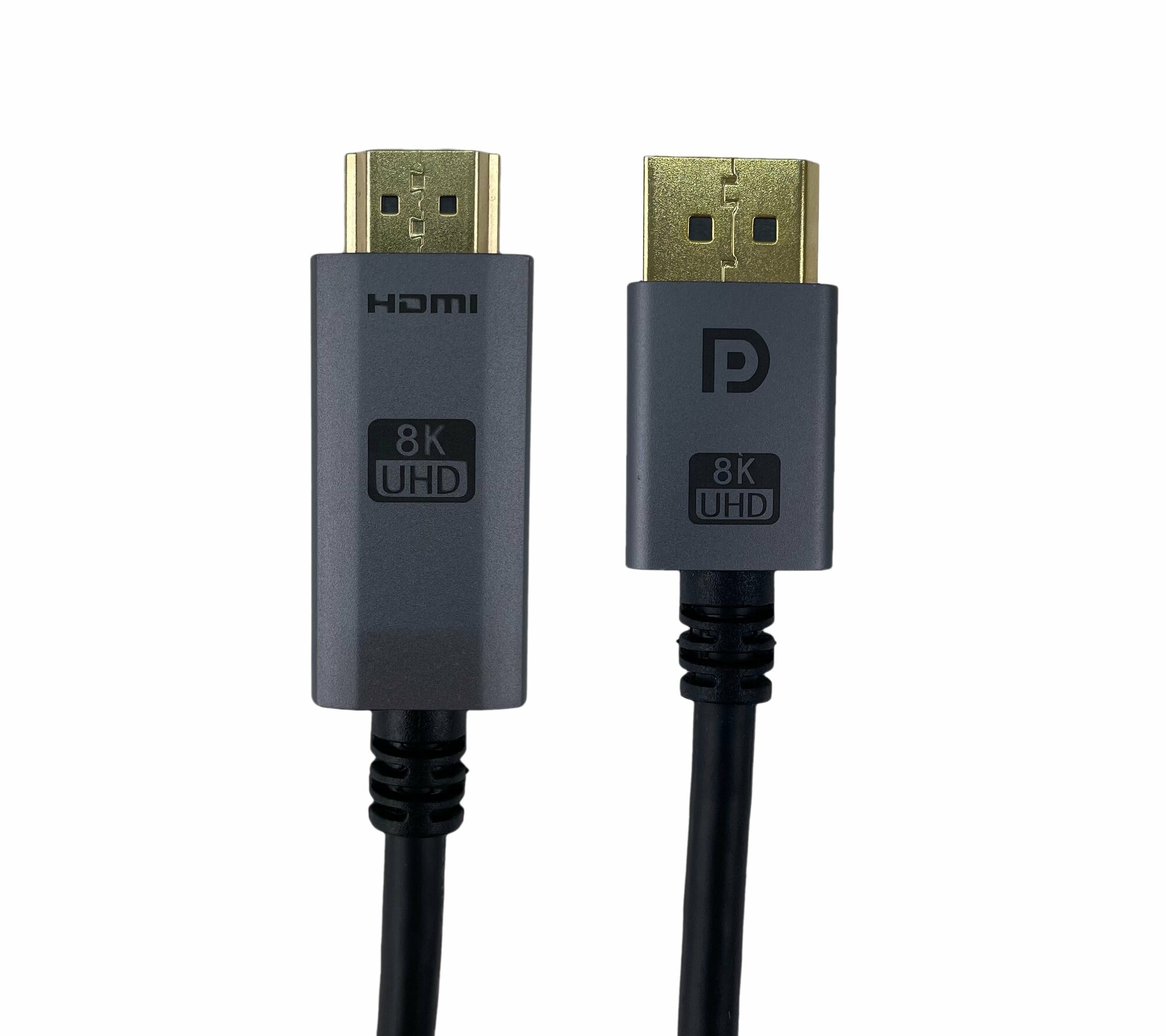 Кабель TUBON DisplayPort - HDMI 8K 60Hz, ПВХ, Чип PS196 OD5.0 DH03 1м