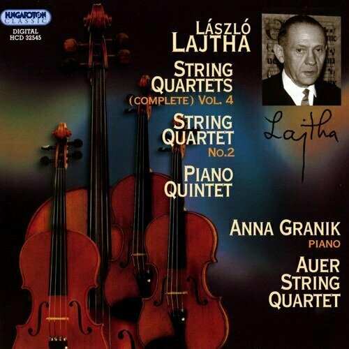 AUDIO CD LAJTHA, L: String Quartets (Complete), Vol. 4 - No. 2 / Piano Quintet (Auer String Quartet, Granik) audio cd ligeti the complete piano music vol 2