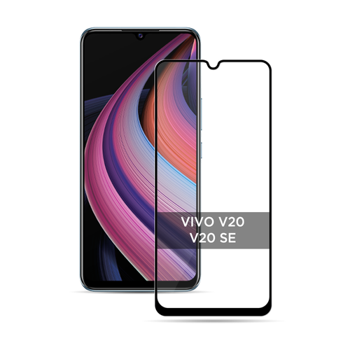 Противоударное закаленное защитное 3D стекло на Vivo V20/V20 SE / Виво V20/V20 SE на весь экран стекло модуля oca для vivo v20 v20 se v21e черный aaa