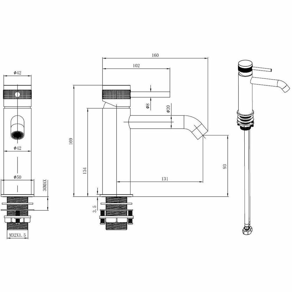 Смеситель для раковины Allen Brau Priority 5.31A01-31 - фото №20