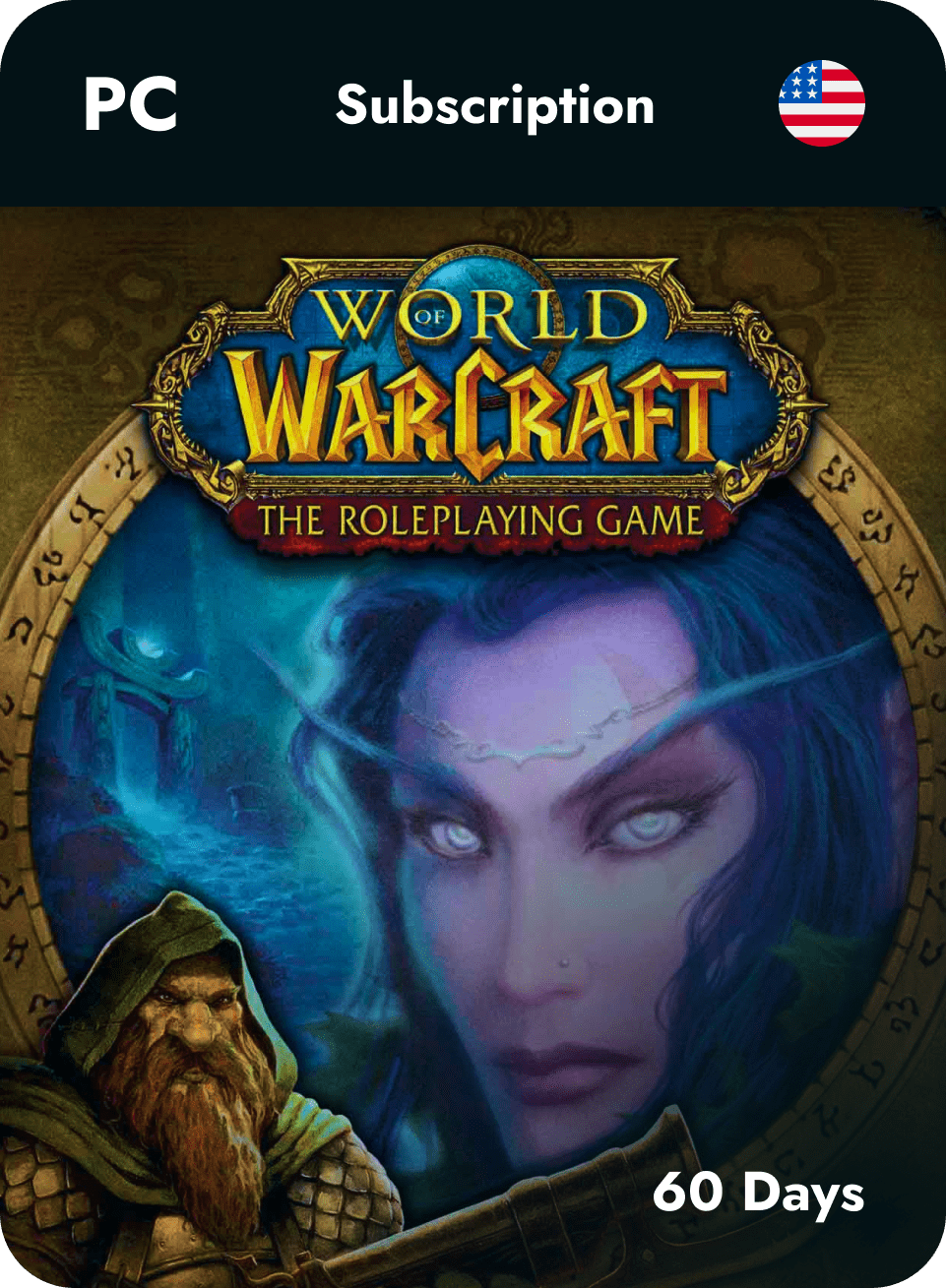 World Of Warcraft Подписка на 60 дней для Америки (USA) — на PC