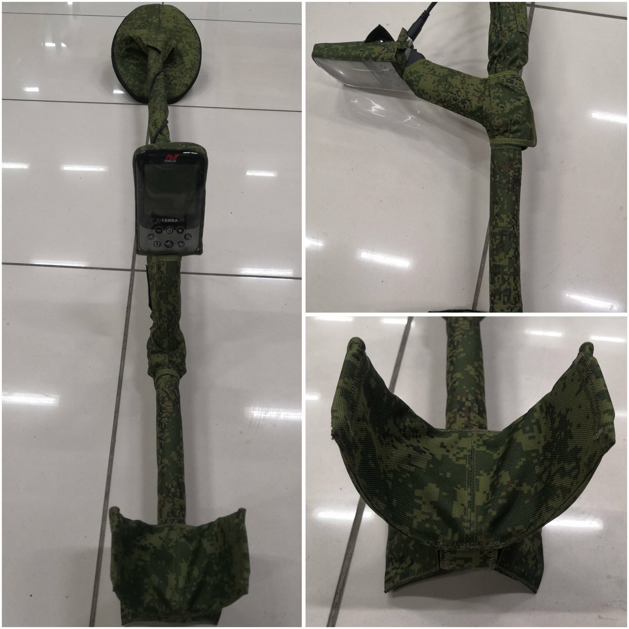 Полный набор чехлов на мд Minelab X-Terra Pro (Расцветка ткани - "Пиксель")