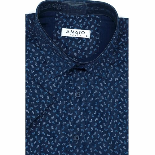 Рубашка AMATO, размер 48, синий