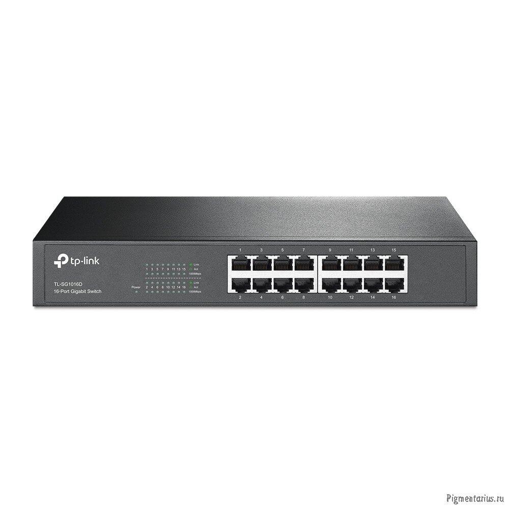 TP-Link SMB TP-Link TL-SG1016D 16-портовый гигабитный настольный/монтируемый в стойку коммутатор