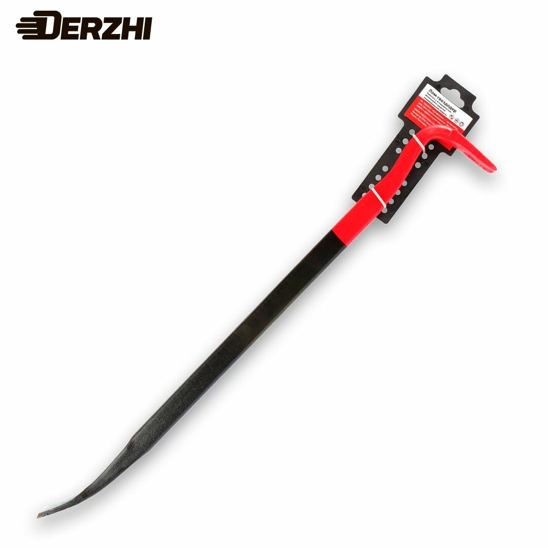 Лом-гвоздодер DERZHI 450x22x12 мм, кованый, усиленный, антикоррозийное покрытие — фото 1