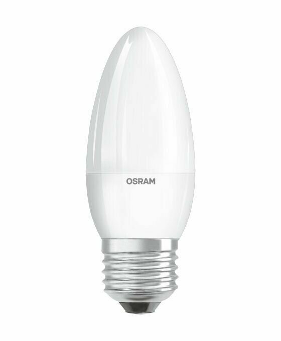 Лампа светодиод. (LED) Свеча Е27 6.5Вт 550лм 4000К 230В матов. Osram