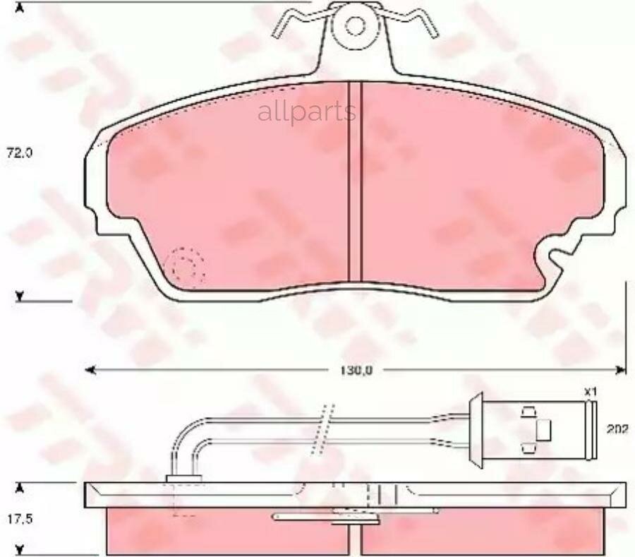 TRW GDB851 Колодки передние ГАЗ 2705/3221/3302 HONDA Legend/ROVER 800/GAZ Gazelle TRW GDB851