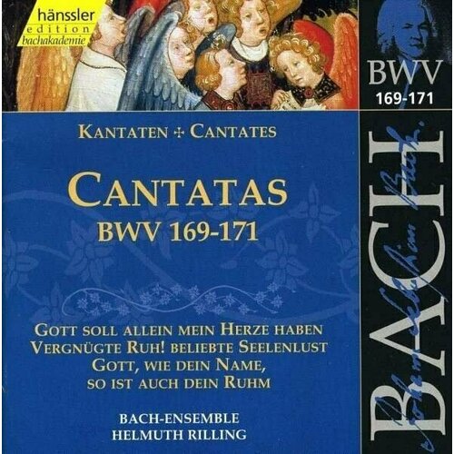 audio cd bach j s cantatas bwv 85 175 183 and 199 limoges baroque ensemble coin 1 cd AUDIO CD BACH, J.S: Cantatas, BWV 169-171