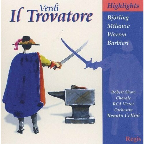 AUDIO CD Verdi: Il Trovatore (highlights) audio cd wiener staatsoper die fledermaus parsifal il trovatore karajan