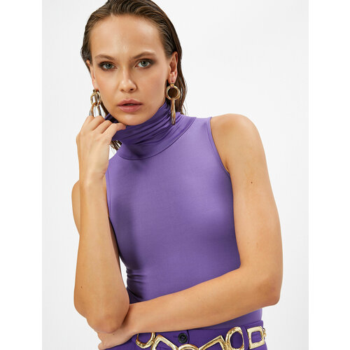 фото Футболка koton, размер 48, фиолетовый