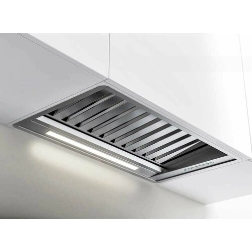 Встраиваемая вытяжка Pando PRO/52 INOX V 1050, серебристая, LED-освещение, отвод и циркуляция, 3 скоростных режима