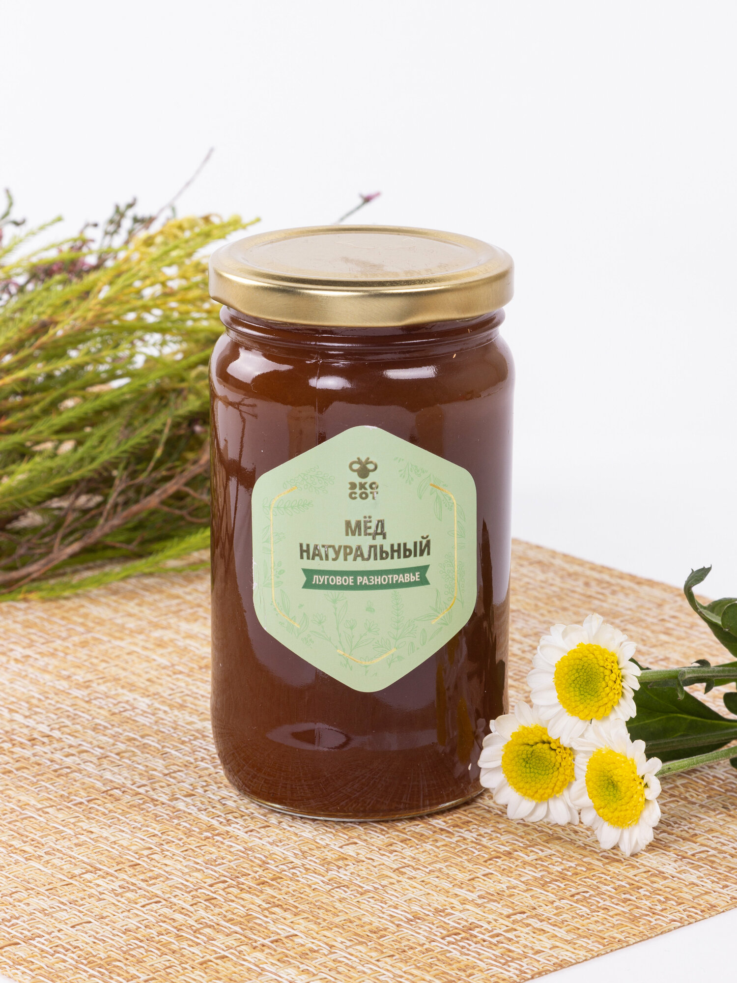 Мёд натуральный "Эко-Сот" Луговое разнотравье 500г.