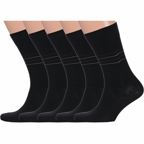 Носки PARA socks, 5 пар, размер 25-27, черный