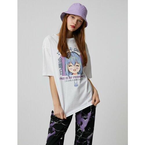 фото Футболка koton, размер s, бежевый