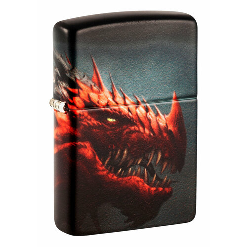 Зажигалка кремниевая Dragon Design с покрытием 540 Matte, разноцветная, Zippo, 48777 зажигалка zippo compass ghost с покрытием glow in the dark green латунь сталь черная 38x13x57 мм