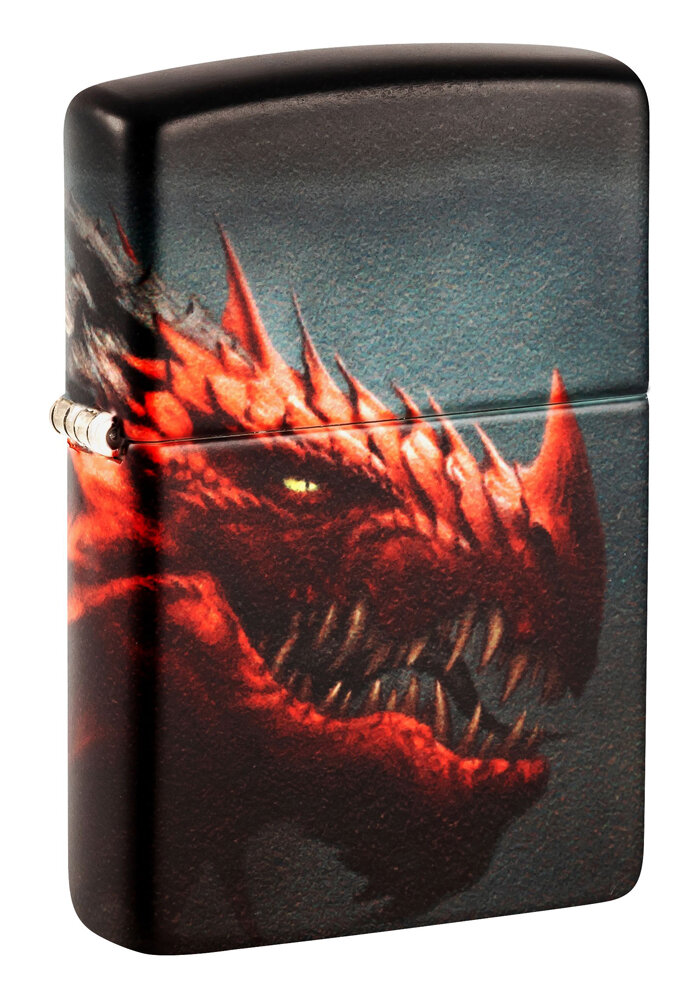 Зажигалка кремниевая "Dragon Design" с покрытием 540 Matte, разноцветная, Zippo, 48777