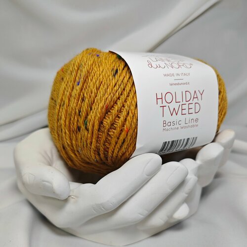 Пряжа Laines du Nord Holiday Tweed Твид шерсть - цвет 40 горчичный