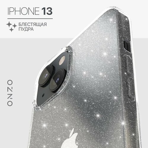 Блестящий чехол для iPhone 13 / Айфон 13 бампер защитный, прозрачный чехол с блестками для iphone 13 pro max igrape аметистовый