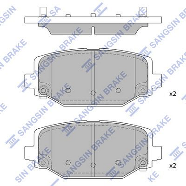 HI-Q SP1950 колодки дисковые задние\ Chrysler (Крайслер) grand Voyager (Вояджер) V rt 08, dodge grand caravan 0