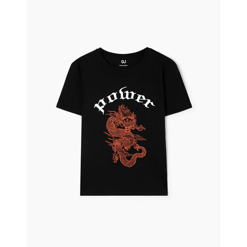 фото Футболка gloria jeans, размер 10-12л/146-152, черный