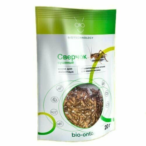 ONTO Корм сухой Сверчок сушеный 20 г 451₽