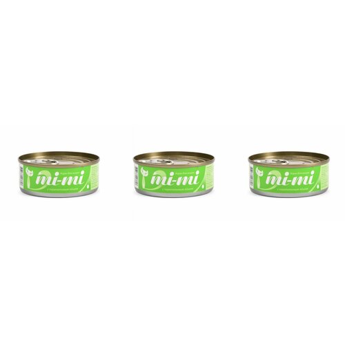 Mi-Mi Консервы для кошек и котят с перепелиным яйцом, 80 г, 3 шт