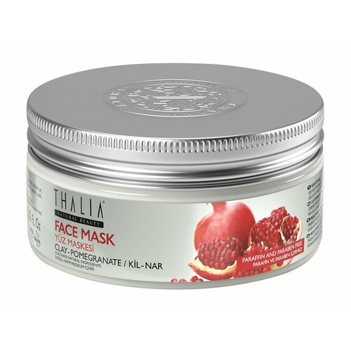 Очищающая глиняная маска для лица с экстрактом граната / Thalia Natural Beauty Clay-Pomegranate Face Mask маска глиняная для лица thalia natural beauty clay pomegranate 100 мл