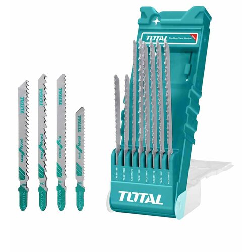 Набор пилок для лобзика 8 шт металл дерево 127D JBT101D T118B T111C TOTAL 826₽