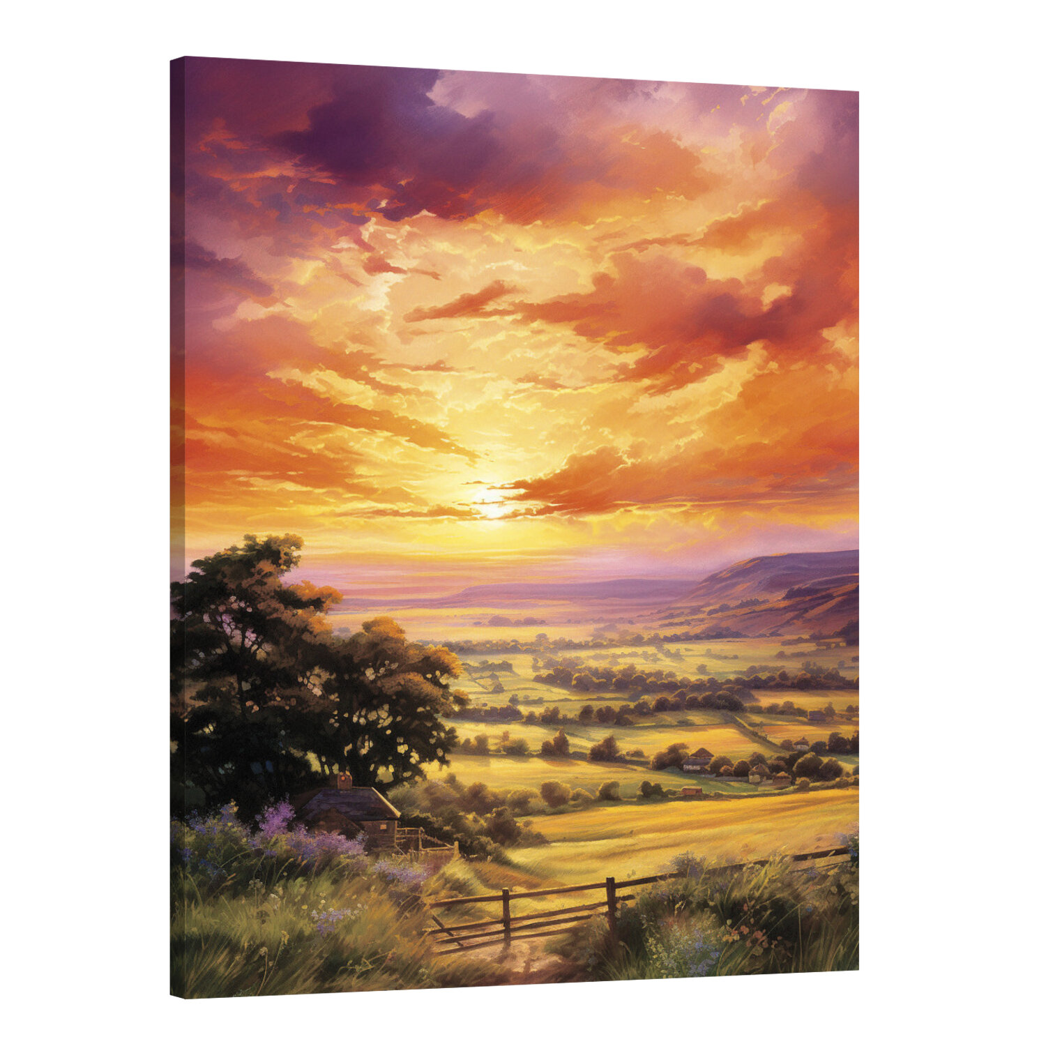 Интерьерная картина 50х70 "Пленительный закат"