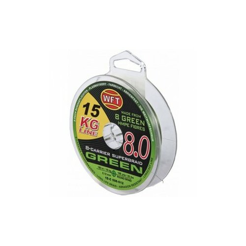 фото Леска плетёная wft kg x8 green 150/012