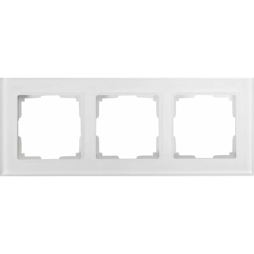 Рамка для розеток и выключателей Werkel Favorit 3 поста стекло цвет белый