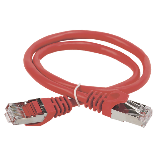 ITK Коммутационный шнур кат. 5Е FTP LSZH 1м красный, IEK PC04-C5EFL-1M (1 шт.)