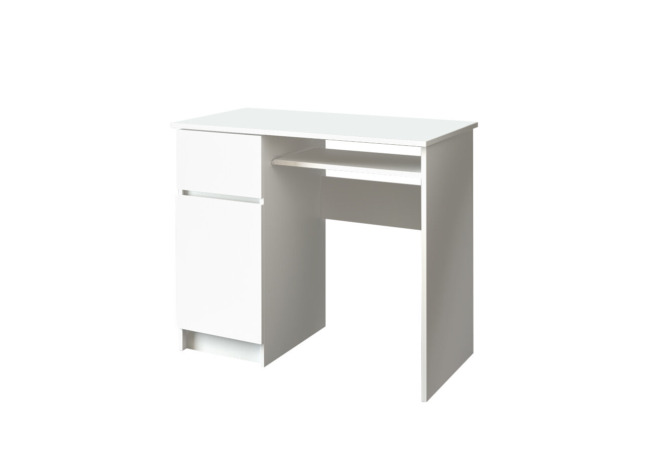 ДСВ мебель компьютерный стол Мори МС-6 левый, ШхГхВ: 90х50.4х77 см, цвет: белый