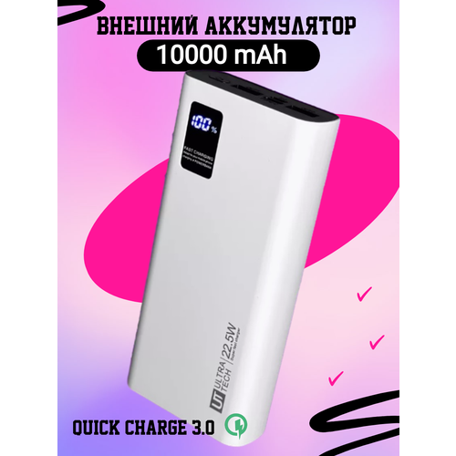 Мобильный аккумулятор Power bank 10 000 мАч с двумя USB-портами