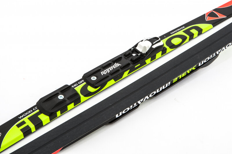 Лыжный комплект с палками Stc NNN (Rottefella) WAX Innovation, black/red/green, 150 см
