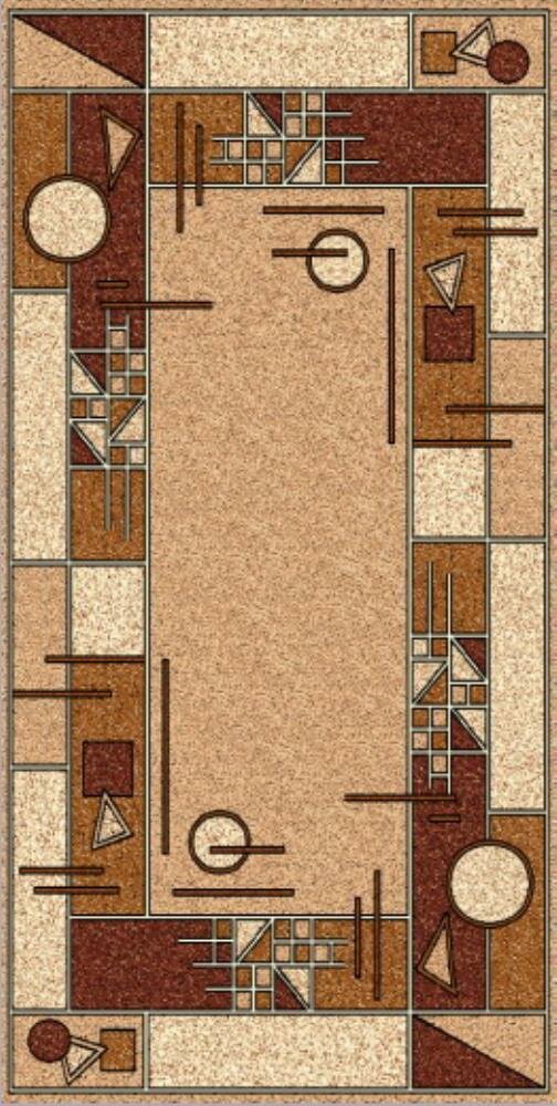 фото Ковёр Люберцы Мокко Лб 042 01 , цвет Бежевый, размер 0,6 м на 1,1 м, вес 0,9834 кг