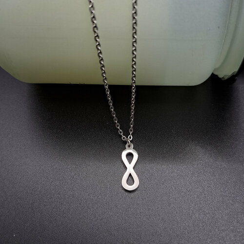 Колье, длина 45 см, серебристый