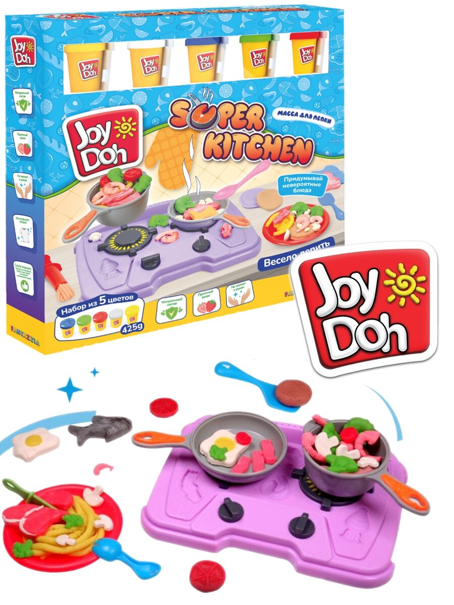Масса для лепки Joy Doh набор Супер кухня Joy-Doh - фото №2