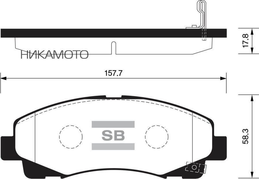 SANGSIN BRAKE SP1470 SP1470SNS [45022SJCA00] ! колодки дисковые п.\ Acura TL 09>, Honda Ridqeline 06-11>