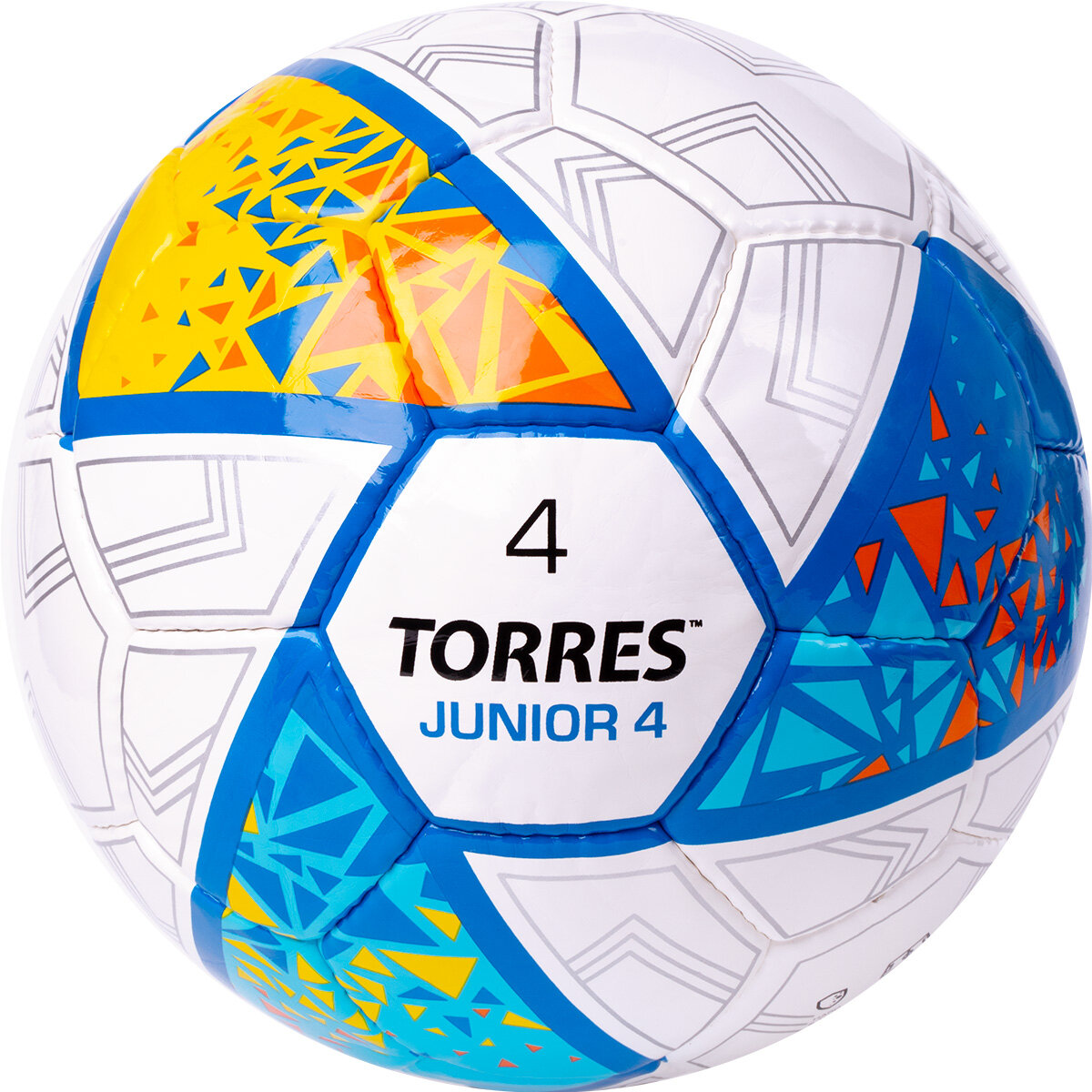 Мяч футбольный TORRES Junior-4 NEW, размер 4 (8-12 лет) поставляется накаченным
