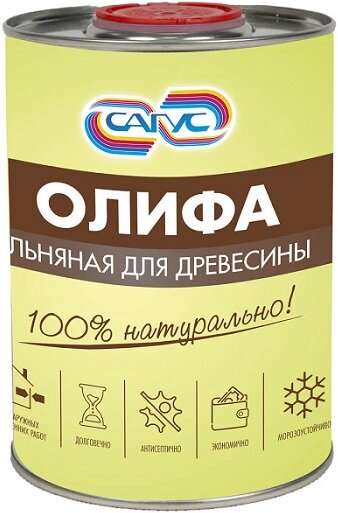 фото Олифа Льняная для Древесины Сагус 0.9 для Внутренних и Наружных Работ.
