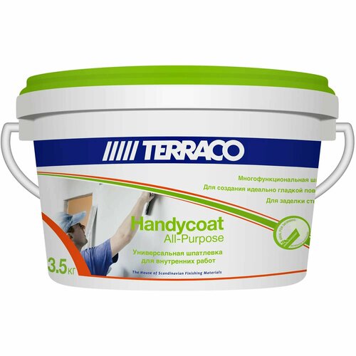 Шпатлёвка универсальная Terraco Handycoat All-Purpose 3.5 кг terraco handycoat all purpose шпатлевка финишная легкого шлифования для внутренних работ 3 5кг
