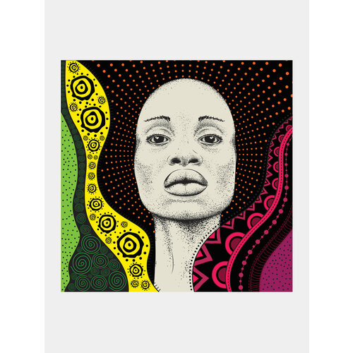 Картина для дома на холсте Африканская женщина в бусах 2299₽