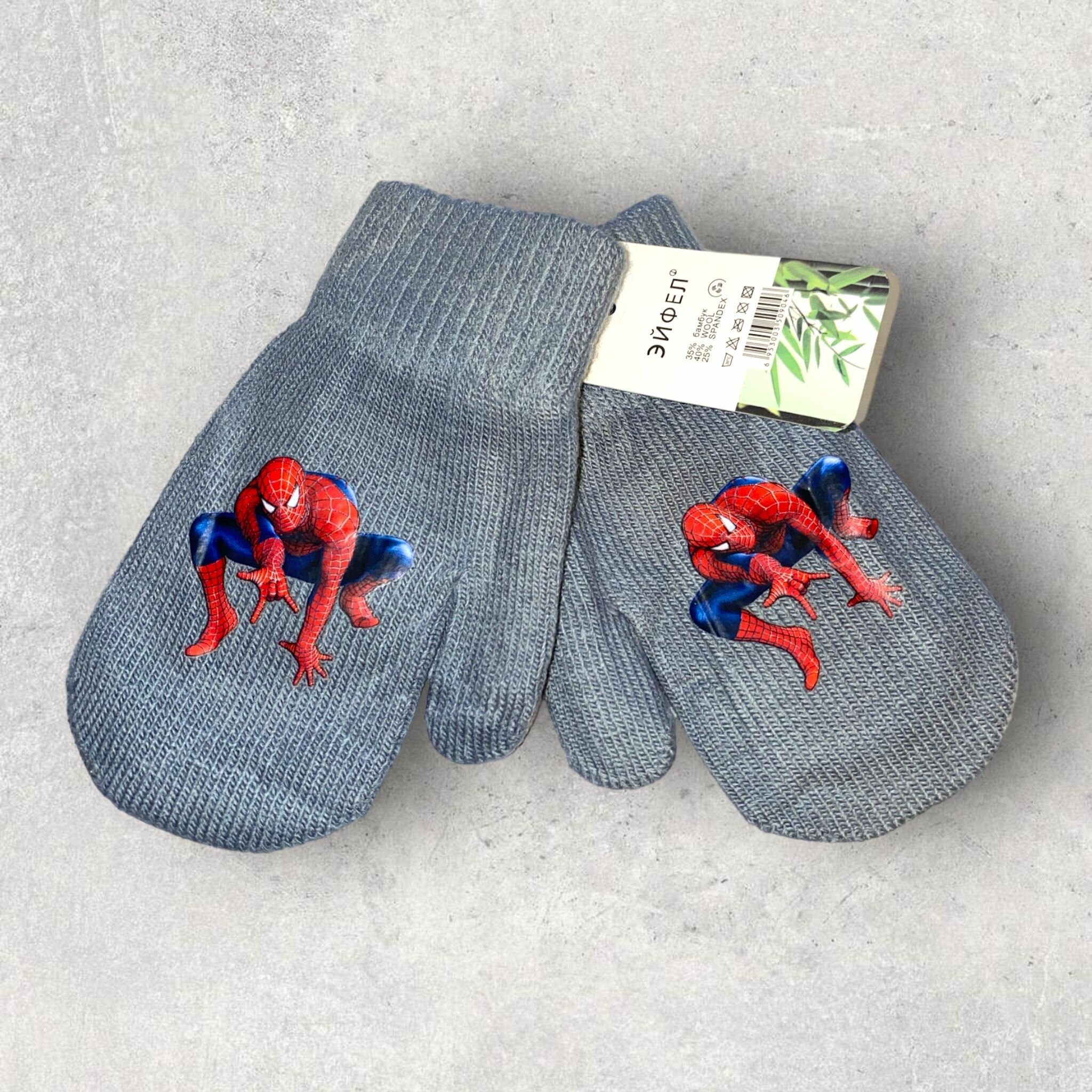 фото Варежки детские для мальчика Человек паук/Перчатки для мальчика Человек Паук/Spider Man