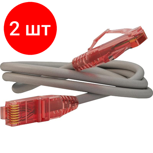 Комплект 2 штук, Патч-корд Hyperline U/UTP 5e LSZH 10м, PC-LPM-UTP-RJ45-RJ45-C5e-10M-LSZH-GY патч корд hyperline pc lpm utp rj45 rj45 c6 10m lszh gy pc lpm utp rj45 rj45 c6 10m utp rj 45 вил в