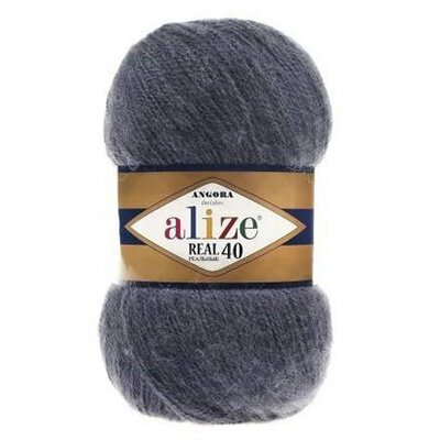 Пряжа Alize Angora Real 40 №411 (430 м) 100 гр. джинс меланж, 1 шт.