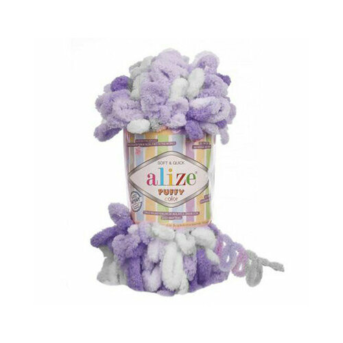 пряжа вязальная alize puffy color 6070 9 м 100 гр 1 шт Пряжа вязальная Alize Puffy Color № 6372 (9 м) 100 гр, 1 шт.